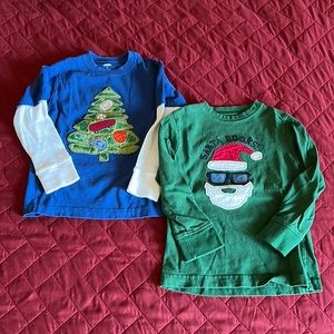 Gymboree Christmas Shirts sold as a set Size 5